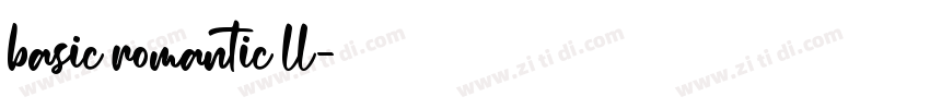 basic romantic ll字体转换